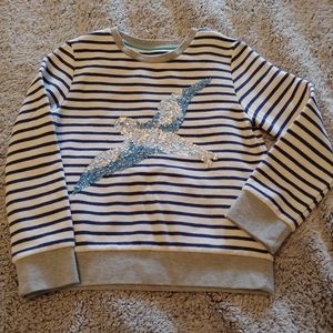 Mini Boden sequin Seagull sweatshirt size 6-7Y